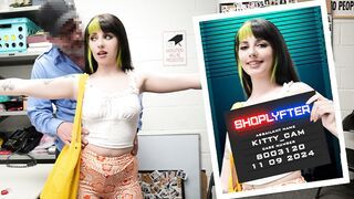 Shoplyfter - Cute Green-Haired Thief Gets Caught and Pounded by the Security Officer
