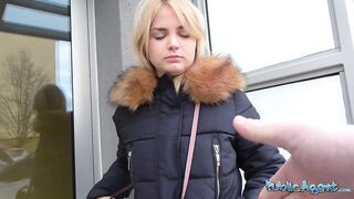 Public Agent - very cute 19yr blonde teen tries her first big cock