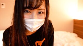 Japanese cute girl gives a guy a handjob while facesitting and being eaten pussy.