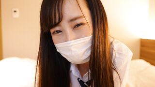 Japanese girl gives a guy a handjob wearing a sailor suit
