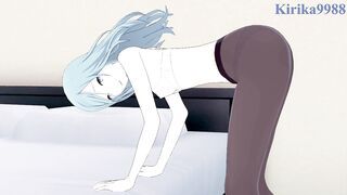 Shizuku Hinomori and I have intense sex in the bedroom. - Project SEKAI Hentai