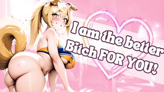 Your Jealous Cheerleader Dog Girlfriend Catches You TEXTING Another Dog Girl [F4M][Erotic Audio RP]