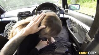 Fake Cop - Skinny Girl Trades Blowjob and Fuck for a Ride Home