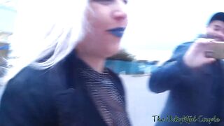 Sexy Tattooed Ex-Girlfriend doing her first Cumwalk in Amsterdam