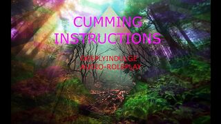 CUMMING INSTRUCTIONS BUT YOU CANT MAKE A SOUND AS YOU FUCK YOURSELF HARD
