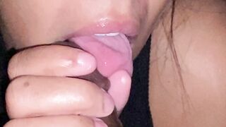 Slow crazy tongue action BJ