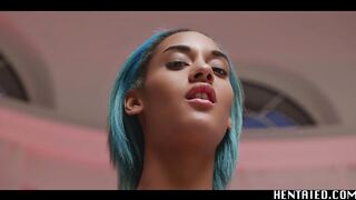 Ebony Black Girl Solo Dildo Fucking - Real Life Hentai Bdsm Creampie with Capri Lmonde