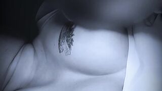 My wife I would press and suck her breasts hard.