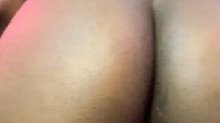 Cute Ebony Fuck her ass and squirts from vibrator