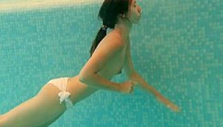 Russian Tiny Pornstar Swimming Nude - Irina Russaka